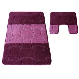  Dy. 2 részes fürdőszoba szett Montana Sariyer XL Aubergine (60 cm x 100 cm és 50 cm x 60 cm)