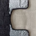 Dy. 2 részes fürdőszoba szett Montana Sariyer XL fekete (60 cm x 100 cm és 50 cm x 60 cm)