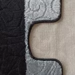 Dy. Montana 2 részes fürdőszoba szett Sile Black Komplet (50 cm x 80 cm + 40 cm x 50 cm) szőnyeg