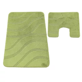   Komplet łazienkowy Montana z wycięciem Symphony Green Komplet (50 cm x 80 cm i 40 cm x 50 cm)