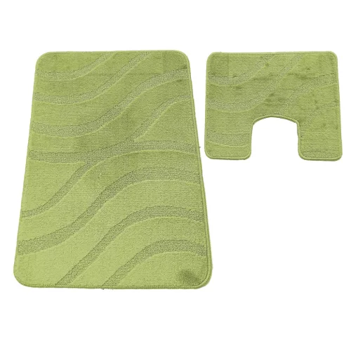 Komplet łazienkowy Montana z wycięciem Symphony Green Komplet (50 cm x 80 cm i 40 cm x 50 cm)