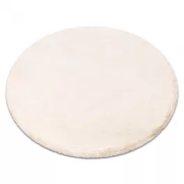   Modern szőnyeg Teddy NEW sand 52 kör shaggy, plüss, nagyon vastag, bézs kerék 200 cm