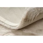 Modern szőnyeg Teddy NEW sand 52 kör shaggy, plüss, nagyon vastag, bézs kerék 200 cm