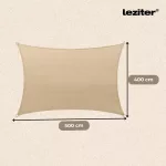 Rana napvitorla négyszög alakú 4x5 m bézs