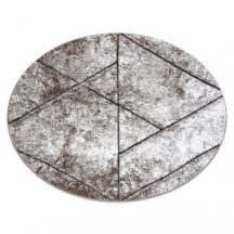   Modern COZY szőnyeg 8872 Kör Wall, Geometriai, háromszögek - barna kör 160 cm