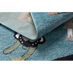 Kab. Szőnyeg FUN Route gyerekeknek, utca, állatok kék 200x290 cm