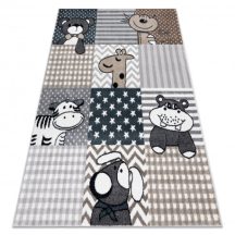 Szőnyeg FUN Pets gyerekeknek, állatok szürke 200x290 cm