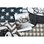 Kab. Szőnyeg FUN Pets gyerekeknek, állatok szürke 200x290 cm