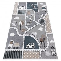  Szőnyeg FUN Strade gyerekeknek, utca, város szürke 200x290 cm