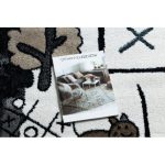 Kab. Szőnyeg FUN Hop gyerekeknek, ugróiskola, állatok fekete 200x290 cm