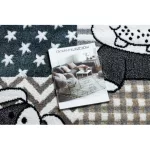 Kab. Szőnyeg FUN Pets gyerekeknek, állatok szürke 160x220 cm