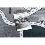 Kab. Szőnyeg FUN Strade gyerekeknek, utca, város szürke 160x220 cm