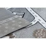 Kab. Szőnyeg FUN Strade gyerekeknek, utca, város szürke 160x220 cm