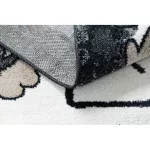 Kab. Szőnyeg FUN Hop gyerekeknek, ugróiskola, állatok fekete 160x220 cm