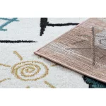 Kab. Szőnyeg FUN Hop gyerekeknek, ugróiskola, állatok rózsaszín 160x220 cm