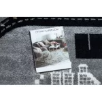 Kab. Szőnyeg FUN Track gyerekeknek, utca, város szürke 160x220 cm