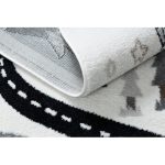 Kab. Szőnyeg FUN Route gyerekeknek, utca, állatok krém 140x190 cm