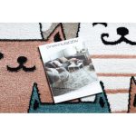 Kab. Szőnyeg FUN Gatti gyerekeknek, macskák, rózsaszín 120x170 cm