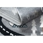 Kab. Szőnyeg FUN Route gyerekeknek, utca, állatok szürke 80x150 cm