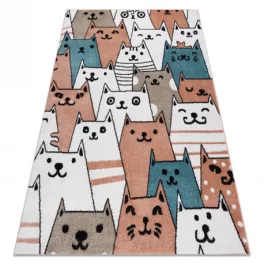   Kab. Szőnyeg FUN Gatti gyerekeknek, macskák, rózsaszín 80x150 cm