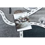 Kab. Szőnyeg FUN Strade gyerekeknek, utca, város szürke 80x150 cm