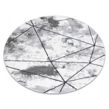   Modern COZY szőnyeg Polygons Kör, Geometriai, háromszögek - szürke kör 100 cm
