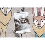 Kab. Szőnyeg FUN Forester gyerekeknek, állatok, erdei bézs 280x370 cm