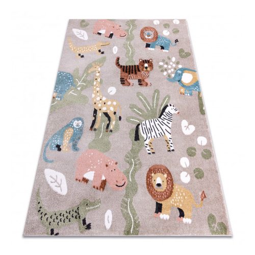 Kab. Szőnyeg FUN Africa gyerekeknek, állatok, Afrika bézs 280x370 cm