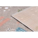 Kab. Szőnyeg FUN Sweety gyerekeknek, egyszarvú, szivárvány bézs 240x330 cm