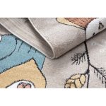 Kab. Szőnyeg FUN Forester gyerekeknek, állatok, erdei bézs 240x330 cm