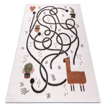   Szőnyeg FUN Game gyerekeknek, játék, láma krém 200x290 cm