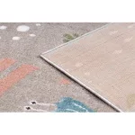 Kab. Szőnyeg FUN Sweety gyerekeknek, egyszarvú, szivárvány bézs 160x220 cm