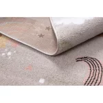 Kab. Szőnyeg FUN Sweety gyerekeknek, egyszarvú, szivárvány bézs 160x220 cm