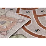 Kab. Szőnyeg FUN Honey gyerekeknek, medve, méhek bézs 160x220 cm