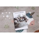 Kab. Szőnyeg FUN Sweety gyerekeknek, egyszarvú, szivárvány bézs 140x190 cm