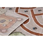 Kab. Szőnyeg FUN Honey gyerekeknek, medve, méhek bézs 140x190 cm