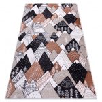 Kab. Szőnyeg FUN Tops gyerekeknek, hegyek, csúcsok krém 120x170 cm