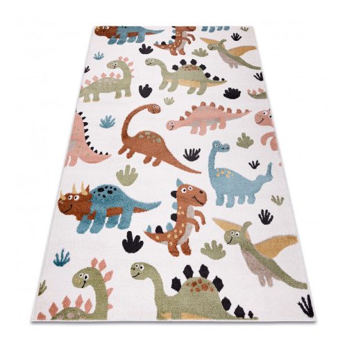 Szőnyeg FUN Dino gyerekeknek, Dinoszauruszok krém 80x150 cm