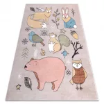 Kab. Szőnyeg FUN Forester gyerekeknek, állatok, erdei bézs 80x150 cm