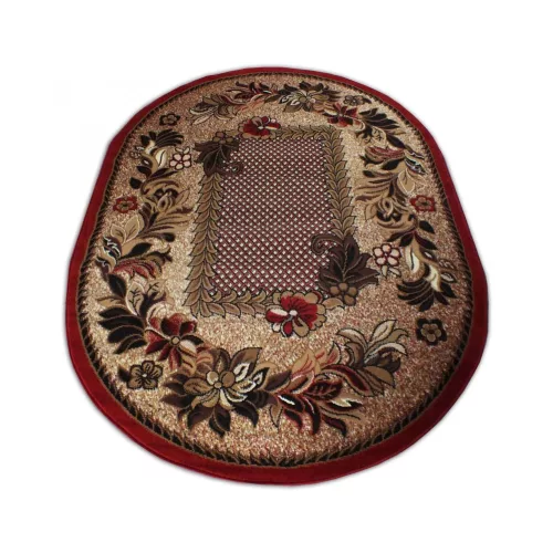 Szőnyeg ovális Dy. BCF Alfa 01 piros 150 x 210 cm