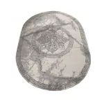 Szőnyeg Modern Dy. VISTA 04 szürke rozetta ovális 80 x 150 cm