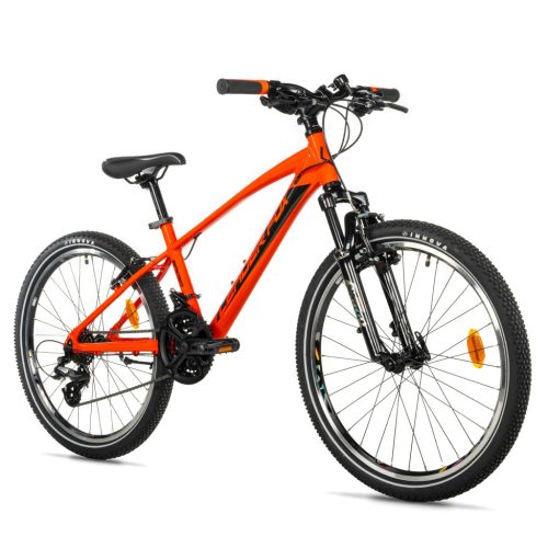 Leader Fox SPIDER gyermek kerékpár fiúknak, 2026 24"/ 14" narancssárga