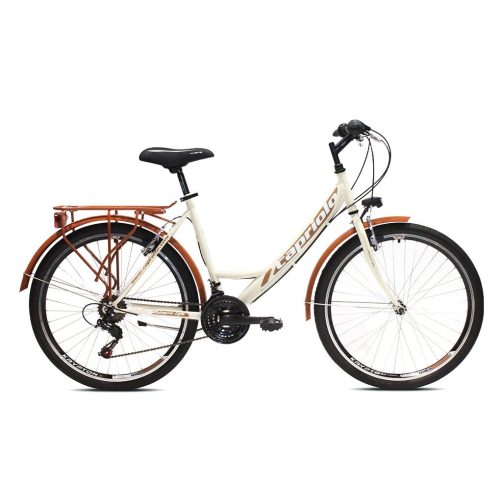 Városi kerékpár Capriolo Metropolis Lady 26"/18 bézs - barna