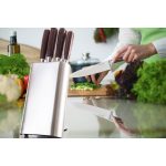 G21 Gourmet Steely 5 db-os kés szett + rozsdamentes acél tartóval