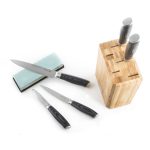 G21 Gourmet  Damascus bambusz késtartó - 5 késnek