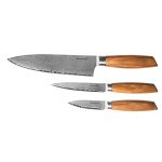 G21 Gourmet Damaszkuszi small box 3 db-os késkészlet, zebrawood markolattal