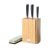 Késkészlet G21 Gourmet Premium 3 db bambusz késtartóban + csiszolókő