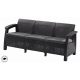 Keter Corfu love seat max kerti bútor, háromszemélyes kanapé, grafit