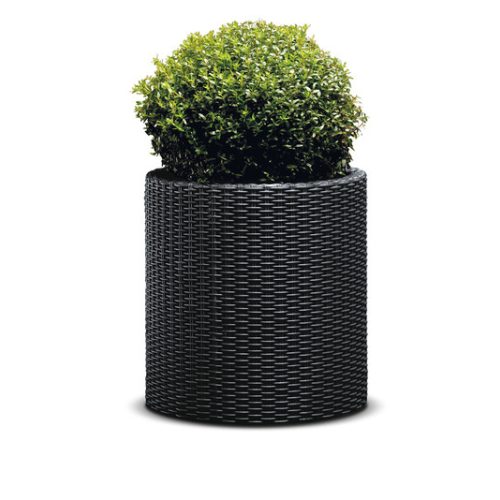 Keter Cylinder M virágcserép, grafitszürke