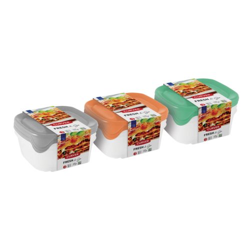 Curver 3 db-os négyszögletes dobozkészlet 3 x 0,8l